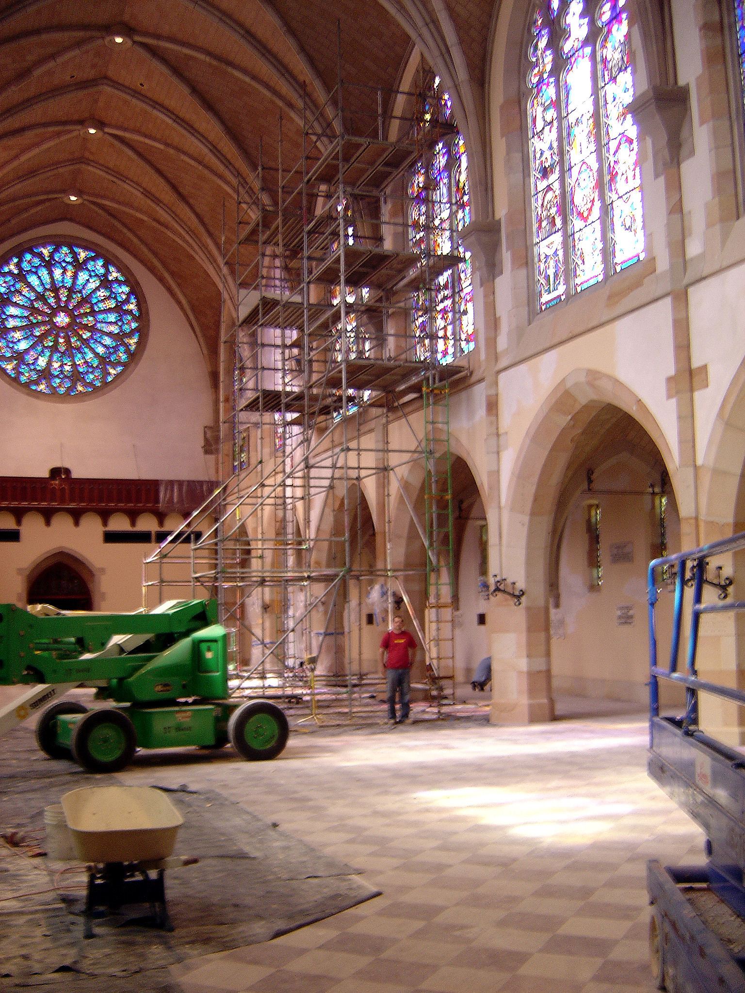 Stained glass at All Saints Chapel, University of the South in Sewanee, Tennessee