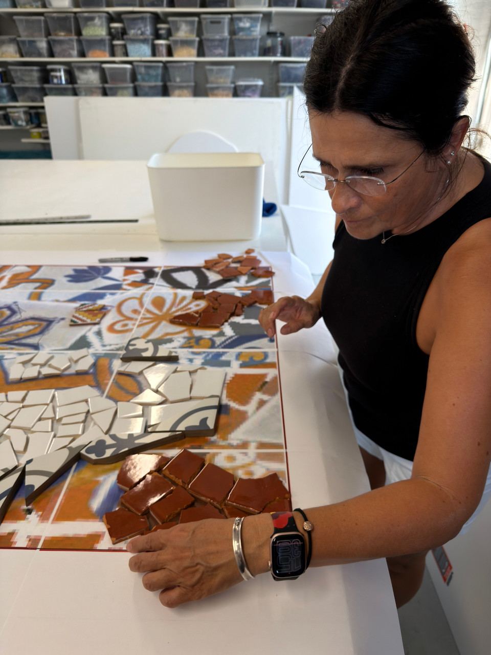 Custom tile mosaic project at Bulla Gastro Bar in Aventura, photo 23