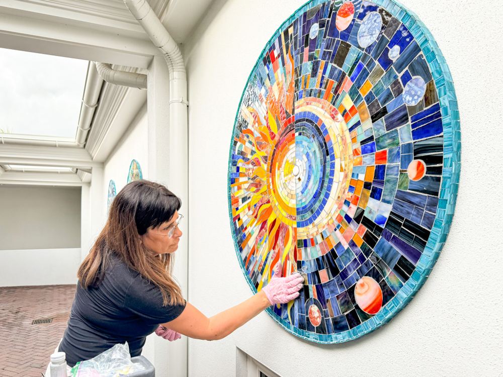 Story of Creation mosaics at Trinity by the Cove Episcopal Church in Naples, Florida