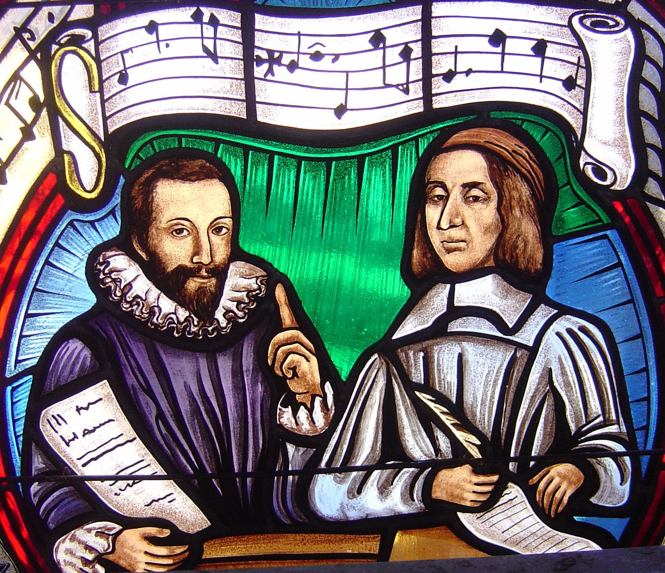 Stained glass at All Saints Chapel, University of the South in Sewanee, Tennessee